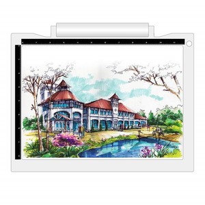 Tablette lumineuse à <span class=keywords><strong>dessin</strong></span> LED alimentée par <span class=keywords><strong>batterie</strong></span> Slim Hotsale A4-19, planche flexible pour croquis, dessins faciles pour enfants - Product Image 1