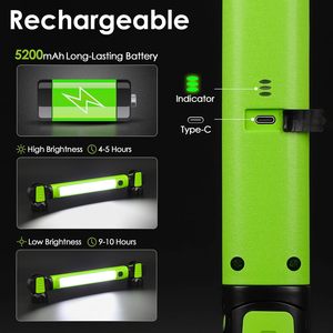 Rechargeable Work <b>Light</b> With 1200 LM Magnetic Underhood for Car Repairing/Inspection/Garage/<b>Workshop</b>/Emergency Round - Product Image 2