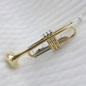 <span class=keywords><strong>Trompette</strong></span> Bb Or Focustyle pour Débutants Intermédiaires, Grande Cloche, Embouchure, Laque Claire, Laiton, OEM - Product Image 4