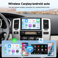Podofo pour Toyota 4Runner 2002-2009 Autoradio Android 9 pouces 2 Din 4+64G Autoradio sans fil Carplay/Android Auto Canbus GPS WIFI
