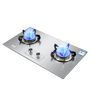 Estufa de <span class=keywords><strong>Gas</strong></span> Doméstica de Doble Quemador de Acero Inoxidable, Empotrable o de Sobremesa, <span class=keywords><strong>Gas</strong></span> Natural/GLP, Ahorro de Energí<span class=keywords><strong>a</strong></span>, Encendido Electrónico por Pulsos - Product Image 1