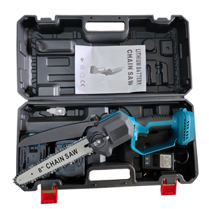 Hochwertige 21V Mini Tragbare DIY Industrie-Akku-Kettensäge 8 Zoll Bürstenloser <span class=keywords><strong>Motor</strong></span> 5300 U/min 130mm Holzsäge - Product Image 6