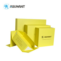 Spot Wholesale Yellow Black White Red Luxury Magnetic Foldable Cardboard Paper Gift Box Packaging Coated Paper Boxes