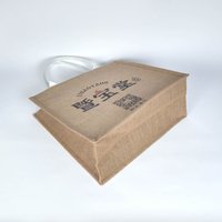 Sac fourre-tout en jute écologique personnalisé avec logo imprimé, sac en tissu recyclé, sacs de shopping
