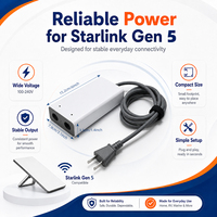 Adaptateur d'alimentation PoE de remplacement pour chargeur robuste Starlink V5 Gen3 avec cordon AC/DC et câble d'extension