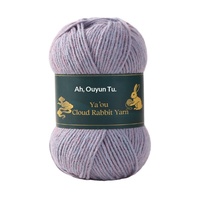 Aou Cloud Rabbit Kit Rajut Tangan DIY Benang Akrilik Campuran Ring Spun Berat Sedang untuk Sweater, Topi, Selendang, Syal