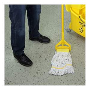 5 pulgadas. Cabezal de Mopa Húmeda Boardwalk BWK501WH Super Loop - Pequeño Blanco (12/Caja) - Product Image 1