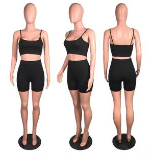 Conjunto de Shorts de Ciclismo de Algodón para Mujer, Estilo Deportivo, Dos Piezas, Pantalones y Top, Marca Privada - Product Image 5