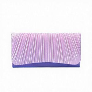 Sac à main de luxe fait main pour femmes, pochette brodée de perles bleues avec strass et motif en pierres de cristal, sacs de soirée pour femmes - Product Image 2
