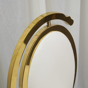 Moderne Vergoldete Edelstahl-Esszimmerstühle für Hochzeiten Hotels Säle Bankette Großhandel Maßgefertigte Hotel-Wohnzimmer-Event-Stühle - Product Image 4