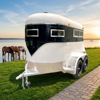 Remorque pour chevaux à chargement incliné, remorque pour 2 chevaux, chargement direct, transport de chevaux