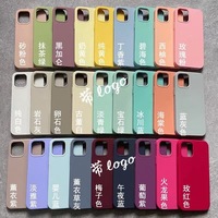 Housse de protection de téléphone portable en silicone souple liquide antichute de couleur personnalisée de luxe pour iPhone 11 12 13 14 15 16 Pro Max plus