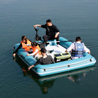 2.3-4m conception anti-collision point de chute PVC bateau de pêche plate-forme flottante gonflable