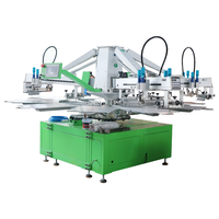 Nueva Impresora Automática de Serigrafía KC de 10 Estaciones, Alta Velocidad 600PCS/H, 4 Colores para Impresión Multicolor de Camisetas, Tarjetas y Etiquetas