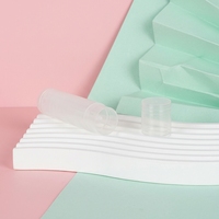Tube en plastique transparent noir et blanc 5g pour gloss et baume à lèvres, emballage vide pour parfum et rouge à lèvres