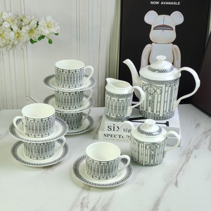 European Luxury Vintage Bone China Tableware <b>Set</b> Modern Customizable Coffee Cup Plate <b>Set</b> Home Hotel Restaurant <b>Dinner</b> Household - Product Image 1