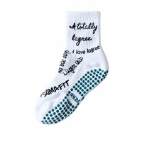 Chaussettes de sport unisexes en tissu éponge antidérapantes pour Pilates, yoga, basketball, football, avec logo personnalisé OEM, vente en gros pour les sports