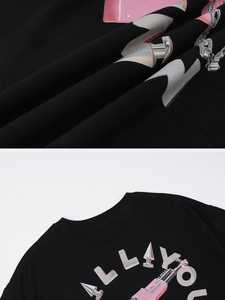 <b>White</b> Oversized Men T Shirt Short Sleeve O Neck 100% Cotton Letter Printed Knitted Tee Casual Streetwear - Product Image 6