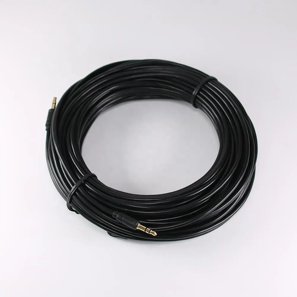 Cancell-cable auxiliar de audio Extra largo, cable de altavoz de pvc de 5M, 10M, 15M y 20M, 3,5mm, macho a macho