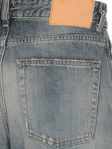 Solta Jeans estilo coreano reta masculina personalizada Nova moda calças de perna larga com fecho de zíper Fly lavado efeito destruído - Product Image 4