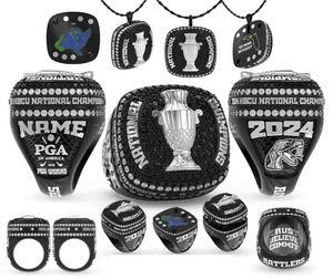 แหวนแชมป์ทีมบาสเก็ตบอล/วอลเลย์บอล/ซอฟต์บอล ปี 2026 รุ่น Sidan แบบกำหนดเอง คุณภาพสูง ผลิตจากโลหะผสม แพลตตินัม/โรสโกลด์ - Product Image 1