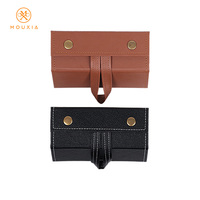Étui à lunettes portable multi-lentilles tendance avec doublure anti-rayures et quincaillerie vintage pour le rangement des lunettes de soleil