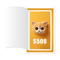 Tarjetas de Juego de la Suerte Personalizadas de Cat Lucky Card Factory, Impresión en Cartón/Cartón Dúplex, 1 Oportunidad, Diseño Gratuito, Boletos con Pestaña Desgarrable