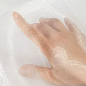 3060 Organza gaze tissu 100% Polyester transparent Fluorescent couleur unie brillant pour scène robe de mariée cadeau boîte décoration - Product Image 1