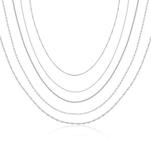 S925 cadena fina de plata esterlina Yuanbao serpiente hueso agua onda Cruz giro cielo estrella azulejos <span class=keywords><strong>Chopin</strong></span> clavícula todos los collares a juego - Product Image 5