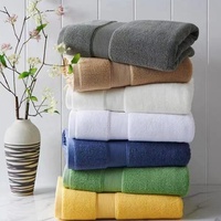 Wholesale 100% Cotton Long Staple Towel Set Color Dobby Towel High Absorption 500-700gsm Luxury Hotel Bath Towel Set