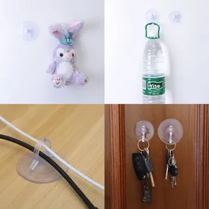 Gancho de Ventosa con Anillo de Tracción, Ventosa de PVC Perforada para Pared de Vidrio, Fuerte <span class=keywords><strong>Fuerza</strong></span> de Succión, Puede Colgar Peluches - Product Image 6