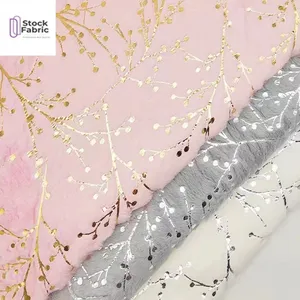100 Polyester Tie Nhuộm Thỏ Lông Vải Rất Nhiều Hàng Giả Tùy Chỉnh Sang Trọng Gsm