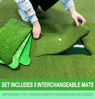 Simulateur de golf, tapis de gazon de golf vert au toucher réel, pratique en plein air, intérieur, tapis de frappe de golf durable