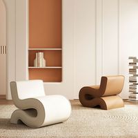 Fauteuil de négociation design tendance, irrégulier, de luxe léger, minimaliste, rembourré, pour bureau et réception