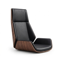 Chaise de bureau exécutive en cuir moderne pivotante pour ordinateur, réglable en hauteur, pour le travail au bureau