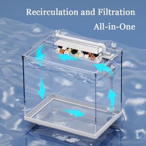 Sunsun Aquaria Accessoires Transparant Gestroomlijnd En <span class=keywords><strong>Modern</strong></span> Desktop <span class=keywords><strong>Aquarium</strong></span> Kleine Elektrische Water Zeewater Mini Tank - Product Image 4