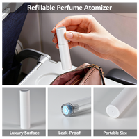 Atomiseur de parfum portable en aluminium personnalisé de 10 ml, mini flacon rechargeable avec pompe pulvérisatrice
