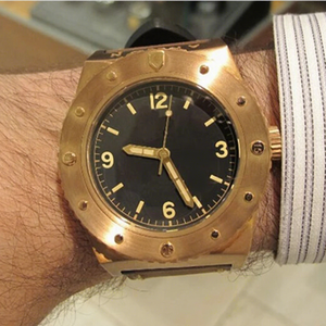 Montre de luxe vintage pour homme <span class=keywords><strong>Formil</strong></span> Top Branded Bronze, bracelet en cuir véritable italien, cadran en cristal saphir, style sport et mode - Product Image 2