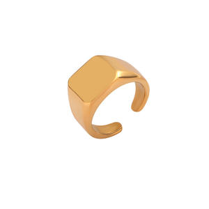 Offre Spéciale de bijoux étanche Chine Vente en gros en argent sterling plaqué or 18 carats Bague pour homme réglable en acier inoxydable 316 - Product Image 5