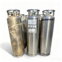 Récipient cryogénique Dewar à double paroi en SUS304 pour oxygène liquide, azote liquide, argon liquide, cylindre isolé sous vide haute sécurité