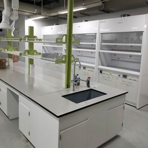 Top <span class=keywords><strong>Quality</strong></span> Laboratory <span class=keywords><strong>Furniture</strong></span> Island Bench Alta Qualidade Resistência À Corrosão e Água Proof Center Steel Table - Product Image 2