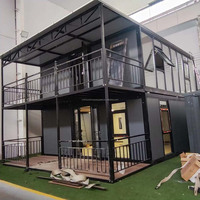 Maison conteneur extensible à double aile pour studio de jardin