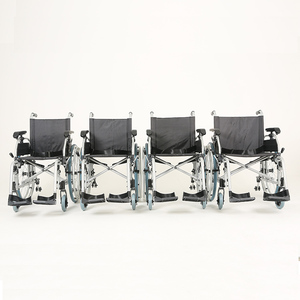 Silla de ruedas manual plegable portátil de aluminio estándar para discapacitados, silla con inodoro de precio barato estándar, para discapacitados - Product Image 4