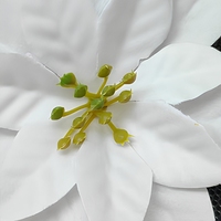 Künstliche Seiden-Weihnachtssterne Großhandel Weihnachtsbaumschmuck Umweltfreundliche Blumen für Kranz Girlande Feiertagsdekoration