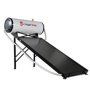 LINYAN hot sell high pressure flat panel solar water heater system energy solar hot water gyser copper pipe thermal for shower