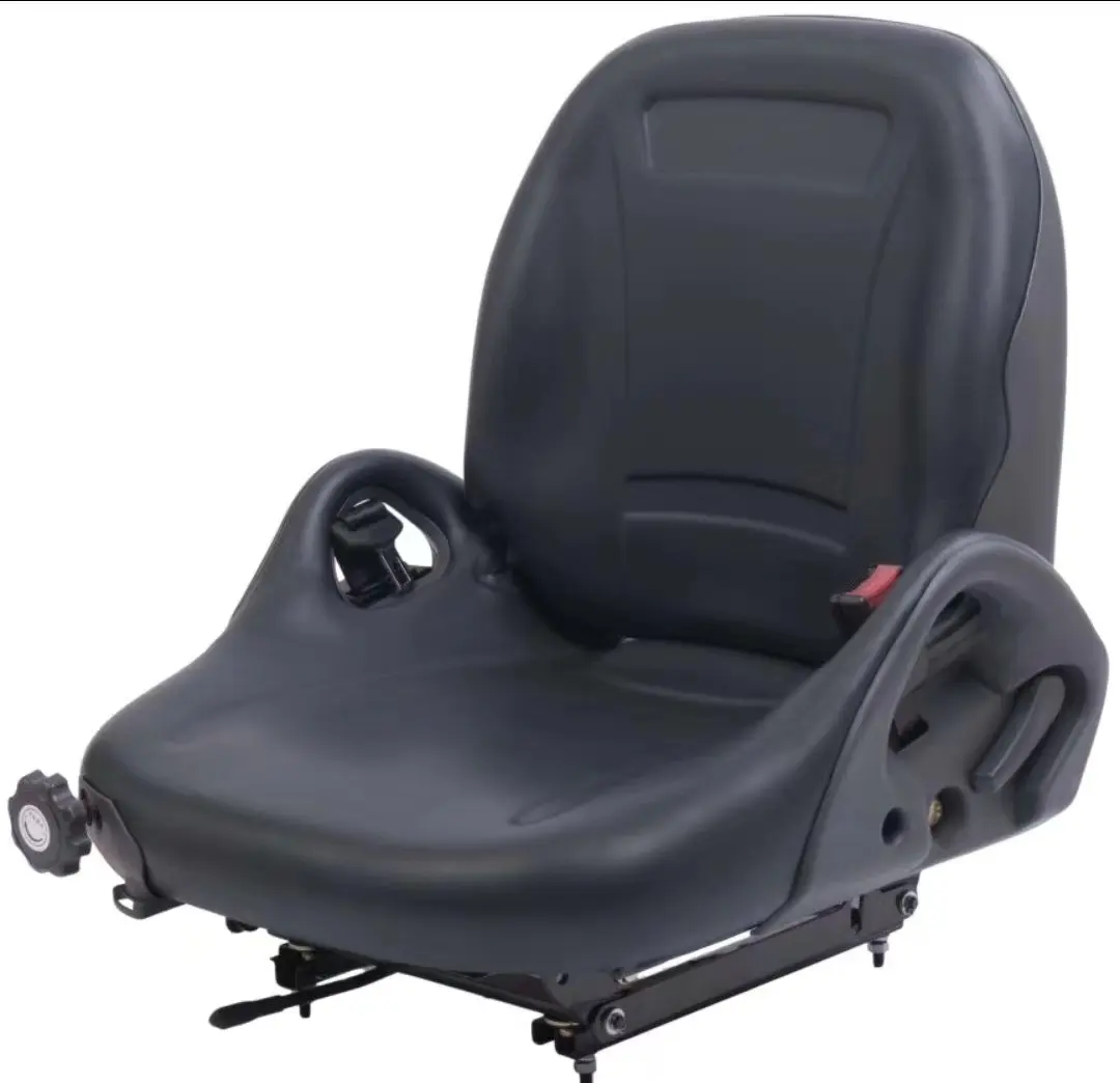 Comfortable Forklift Seat Universal Driver Seat PU Leather Cover With Safety Belt YH-39