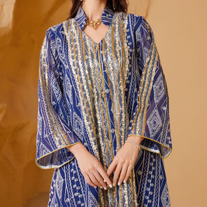 Abaya élégante brodée de fleurs avec des paillettes pour femmes musulmanes Robe de soirée 2026 Nouveau style Fournisseur Premium - Product Image 2