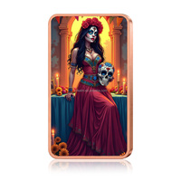 Barre de cuivre pur .999 personnalisée de 1 oz, collection fille en cuivre rouge fin, lingot massif de 1 once pour la vente en gros