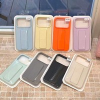 Coque de téléphone portable antichoc en silicone souple couleur bonbon populaire avec support pour iPhone 18 17 13 15 Pro Max Funda