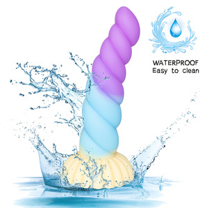 Dildo anal en silicone écologique lumineux et coloré avec ventouse puissante, étanche IPX6, pour femmes et couples, jouet sexuel - Product Image 4